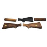 Lot: 2- Wooden Buttstocks, synthetic buttstock