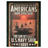 U.S Navy Tin Sign