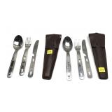 Lot, 2 Boy Scout flatware camp sets in BSA cases