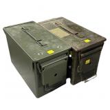 Lot: 2- Metal Ammo Cans