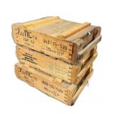 Lot: 3-Wooden Ammo Crates