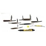 Lot, 7 assorted vintage folding knives