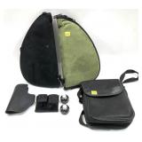 Lot: 2- Soft Pistol cases, Speed Loaders,