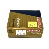 Box of .40 S & W 180-grain jacketed HP Federal