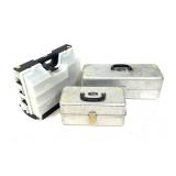 Lot: 3 empty Tackle boxes, 2- Umco 1- Plastic