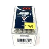 Box of .22 Mag. CCI Maxi-Mag HP+V, 50 Rds.