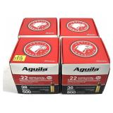 x4- Boxes of .22 LR. Hollow Point Aguila