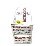 x2- Boxes of .357 Mag. 125-grain JSP Winchester