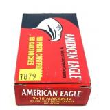 Box of 9x18 (9mm) Makarov 950grain FMJ American