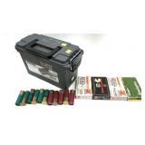 Lot: Plastic Ammo Can with assorted 12 ga.