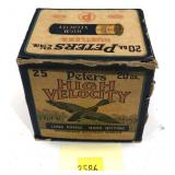 Vintage Box of Peters 20 ga. 2 3/4" Shotgun