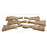 Lot: Assorted Wooden Unfinished Stocks, 6 pcs. ,
