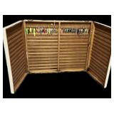 Large folding wooden lure display with 40