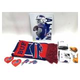 Buffalo Bills Swag includes scarf, 2-patches,