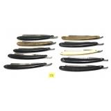 Lot, 10 assorted vintage straight razors with