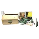 RCBS JR3 press with other parts and reloading book