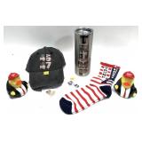 Lot: Assorted Donald Trump Swag includes hat,