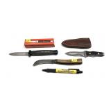 Lot, A.G. Russell German double edge knife with