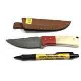 Custom handmade Damascus blade knife with