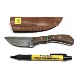 Custom handmade Damascus blade knife with
