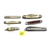 Lot, 6 assorted vintage folding and advertising