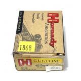 Box of .40 S & W 155-grain XTP Hornady cartridges,