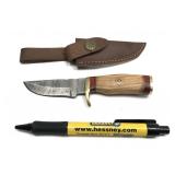 Custom handmade Damascus blade knife with