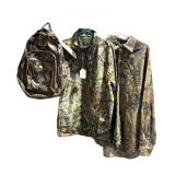 Lot: Camo Jacket size L, Camo Button Down size L
