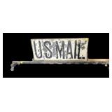 Vintage U.S. Mail Sign and Base,