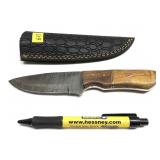 Custom handmade Damascus blade knife with