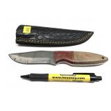 Custom handmade Damascus blade knife with