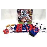 Buffalo Bills Swag includes 6-patches, scarf,