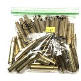 Bag of 7.7x58 Jap brass, marked 46 pcs
