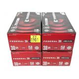 x4- Boxes of .38 Spl. 158-grain LRN Federal