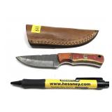 Custom handmade Damascus blade knife with