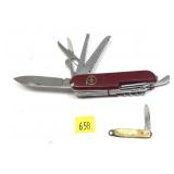 lot: Pocket knife and small folding knife