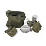 Lot: Assorted Army Web Gear includes mess kits,