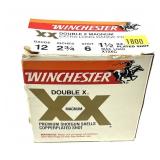 Box of 12 Ga. 2.75" No. 6 Winchester Double X
