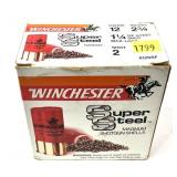 Box of 12 Ga. 2.75" No. 2 Winchester Super steel