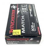 Box of .308 WIN. 168-grain matching HPBT