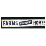 Large Tin Sign "Farms Businesses Homes",