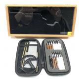 Lot: Gun cleaning kit and Heritage Gun display