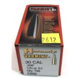 Hornady 30 Cal. 100gr. Bullets, opened