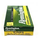 Box of .280 REM 150-grain Core-Lokt PSP