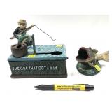 Lot: "The One That Got Away" C/I fishing bank,