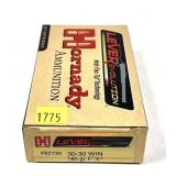 Box of .30-30 WIN. 160-grain FTX Hornady