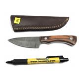 Custom handmade Damascus blade knife with