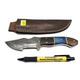 Custom handmade Damascus blade knife with