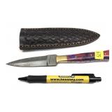 Custom handmade Damascus blade double edge