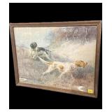 Vintage Hunting Dog Framed Print,